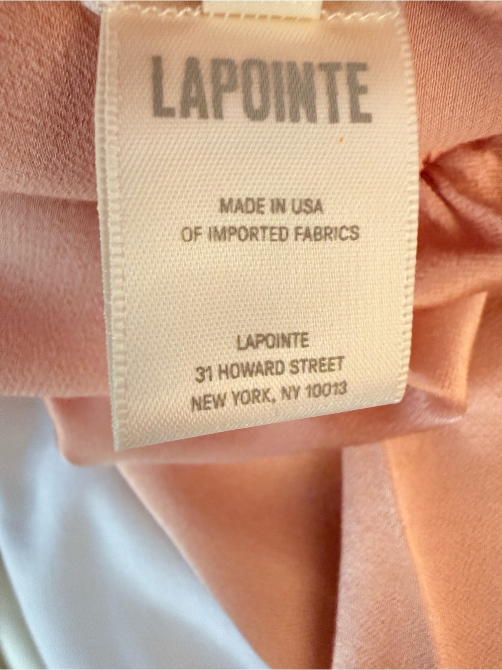 LAPOINTE Peach Fine Textured Satin Wide Leg Pants MD High Rise $690 Luxury Flowy - Picture 11 of 16